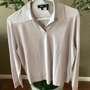 Theory Merino Wool Polo Sweater